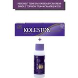 Wella Koleston Peroksit 09% Sıvı Oksidasyon Kremi+Koleston Single Tüp Boya 77/44 Kor Ateşi Kızılı
