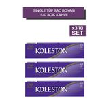 Wella Koleston Single Tüp Saç Boyası 5/0 Açık Kahve 3x