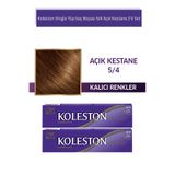Wella Koleston Single Tüp Saç Boyası 5/4 Açık Kestane 2'li Set