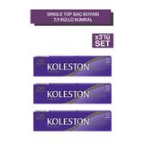Wella Koleston Single Tüp Saç Boyası 7/1 Küllü Kumral X3 Adet