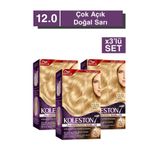 Wella Koleston Supreme Kit Saç Boyası 12/0 Çok Açık Doğal Sarı X3 Adet