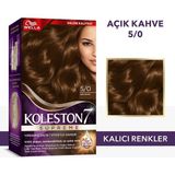 Wella Koleston Supreme Kit Saç Boyası 5/0 Açık Kahve Krem Formda Uzun Süre Kalıcı Etki
