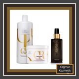 Wella Oil Reflections Şampuan 1L + Reflections 500ML Mask+Seb Dark oil