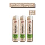 Wella Wellaflex Flexible Ultra Strong Hold Saç Spreyi - 250 ml x3’lu Set