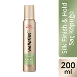 Wellaflex Silk Finish Hold İpeksi Bitiş ve Tutuş Sağlayan Ultra Strong Hold 200 ml 5 5 Hold Saç Köpüğü