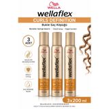 wellaflex Wella flex 200 ml Curls Bukle Saç Köpüğü 3 Adet Güçlü Tutuş ile Bukleleri Belirginleştirir