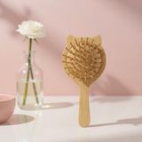 Wellasya Doğal Bambu Kedi Tarak Masaj Etkili Saç Açıcı Dolaşık Giderici Çocuklar Için Yumuşak Bakım Fırçası( 15X7,5 Cm)