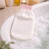 Wellasya Ipek Banyo Kesesi Nazik Peeling Etkili, Ölü Deri Arındırıcı, Hassas Ciltlere Uygun Kese Lifi - Pembe - Beyaz