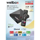 Wellbox Max316 GB 4K Android 12 Tv Box