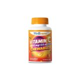Wellcare Vitamin C 1000 mg & 15 mg Çinko 60 Çiğneme Tableti 8699680080147