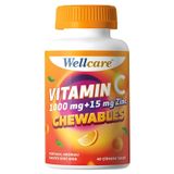 Wellcare Vitamin C 1000 mg Zinc 15 mg 60 Çiğneme Tableti