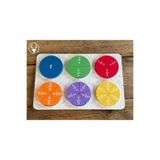 WELLCUT Eğitici Matematik Kesirler Puzzle – 3D Baskı PLA Zeka Oyunu, Okul Öncesi ve İlkokul İçin