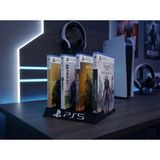 Wellcut Ps5 ve Ps4 Uyumlu 10'lu Oyun Kutusu Standı - Dekoratif Oyun CD Tutucu ve Sergileme Rafı - Siyah