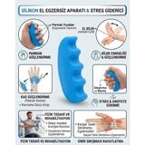Wellflex Silikon Stres Aparatı El Egzersiz Güçlendirici Fizik Tedavi El Bilek Parmak Güçlendirme Elliği - Mavi