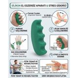 Wellflex Silikon Stres Aparatı El Egzersiz Güçlendirici Fizik Tedavi El Bilek Parmak Güçlendirme Elliği - Yeşil