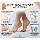Wellflex Silikon Topuk Dikeni Koruyucu, Çatlak Önleyici ve Topuk Çorabı (Çift) - Standart