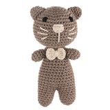 WellGro Cuddly Amigurumi Kahve Kedicik Oyuncak