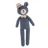 WellGro Cuddly Amigurumi Lacivert Ayıcık Oyuncak