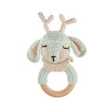 WellGro Cuddly Amigurumi Mint Geyik Çıngırak Oyuncak