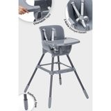 WellGro Ergo Mama Sandalyesi Gri 0-3 Yaş İçin Dayanıklı Metal Yapı ve Emniyet Kemeri
