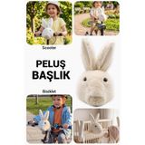 Wellgro Softyheads Scooter, Bisiklet, Bebek Arabası Başlığı, Çok Amaçlı Tavşan Peluş Başlık