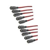 Wellhise 10'LU Paket Dc Jack Güvenlik Kamerası 12v Dc Dişi Power iç Erkek Jack Dc Jak Kablo Bağlantı Kablosu