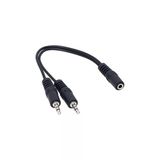 Wellhise 2,5 Mm Erkek - 2X3,5 Mm Disi Mikrofon Kulaklik Ayirici Kablo 30Cm