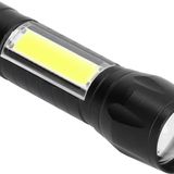 WellHise 511 LED USB Şarjlı Yüksek Lümen Mini Boy El Feneri, Metal Kasa, 3 Modlu Işık Modülü, Kutulu, Şarj Kablosu Dahil