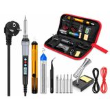 Wellhise S90 90W Çantalı, Ayarlanabilir Sıcaklıklı Havya Lehim Seti, 5 Havya Ucu, Lehim Pompası, Lehim Teli, Stand ve Cımbız