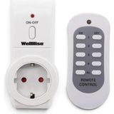 Wellhise YK02-GR-1+1 Tekli Uzaktan Kumandalı Priz 1+1 3680W - 1 Adet - Beyaz