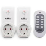 Wellhise YK02-GR-2+1 2'li Uzaktan Kumandalı Priz 3680W - 1 Adet - Beyaz