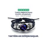 wellife pro YAY Ruh Bilekliği El Yapımı Ayarlı On İki Burç Deri Bileklik Kadınlar ve Erkekler için manifest