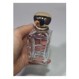 wellLine (1 ADET) Cam Yeniden Doldurulabilir Sprey Kolonya Parfüm Şişesi 100 ml -Boş Şişe gold renk Kapaklı