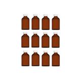 wellLine 10 Adet Amber Cam Kavanoz Oda Kokusu Şişesi Küçük Vazo Kapaklı 10x50ml