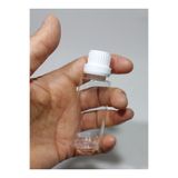 Wellline 10 Adet Boş Şişe Beyaz Kilitli Kapaklı Kolonya Şişesi Doldurulabilir Cep Plastik Parfüm Şişesi 50 Ml 86974317254125