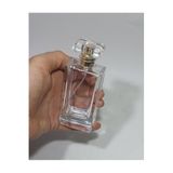 wellLine 10 Adet Cam Kolay Kapama Sprey Kolonya Parfüm Şişesi 50 Ml - Boş Şişe Şeffaf Gold Kapaklı, PRFM-0027154