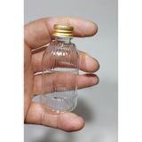 wellLine 100 Adet Boş Gold Kapaklı Kolonya Şişesi,zemzem suyu şişesi Doldurulabilir Cep Plastik Parfüm Şişesi 50 ml Desen