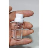 wellLine 100 Adet Boş Şişe beyaz içten damlalık kapaklı Kolonya Doldurulabilir Cep cam Parfüm Şişesi 10 Ml