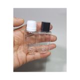 wellLine 100 Adet Boş Şişe Siyah Kapaklı Kolonya Şişesi Doldurulabilir Cep Plastik Parfüm Şişesi 30 ml