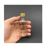 Wellline 15 Adet 50ML Çok Amaçlı Cam Şişe Küçük Gold Kapak Oda Kokusu Esans Yağ Şişesi 15X50ML