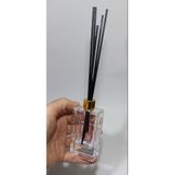 Wellline 2 Adet Boş Kare Şişe Esas Bambu Çubuklu Oda Kokusu Için 50 Ml 10 Adet Bambu Çubuklu 8697431710562