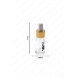 Wellline 20Cc Damlalıklı Şeffaf Şişe Goldmetal Başlıklı Cam Çubuklu Şeffaf Cam Serum Şişesi (1 Adet) 86974317117483