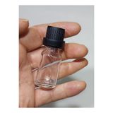 wellLine 25 Adet Boş Şişe siyah içten damlalık kapaklı Kolonya Doldurulabilir Cep cam Parfüm Şişesi 10 Ml