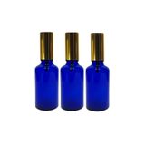 Wellline 3 Adet Cam Mavi Şişe Oda Kokusu Şişesi Küçük Gold Kapaklı 3X50Ml 86974317257895