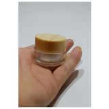 wellLine 3 Adet şeffaf amber kapaklı Cam Kavanoz Küçük Vazo Kapaklı 3x20ml