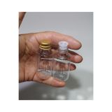 wellLine 40 Adet Boş Şişe Tıpalı Gold Kapaklı Kolonya Şişesi Doldurulabilir Cep Plastik Parfüm Şişesi 30 ml