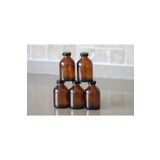 wellLine 5 Adet Amber Cam Kavanoz Oda Kokusu Şişesi Küçük Vazo Siyah Kapaklı 5x50ml