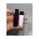 wellLine 5 Adet Boş Şişe Siyah Kapaklı Kolonya Şişesi Doldurulabilir amber renk Cep Plastik Parfüm Şişesi 50 ml