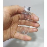 Wellline 50 Adet Boş Silver Gümüş Renk Tıpalı Kapaklı Kolonya Doldurulabilir Cep Plastik Parfüm Şişesi 50 ml