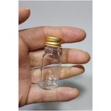 Wellline 50 Adet Boş Şişe Gold Kapaklı Kolonya Şişesi Doldurulabilir Cep Cam Parfüm Şişesi 10 Ml 8697431797457